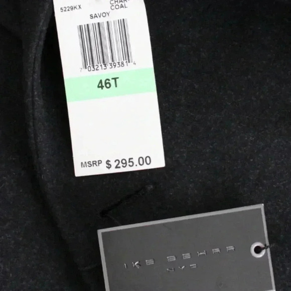 Ike Behar charcoal grey pea coat sz  46L - Picture 4 of 5